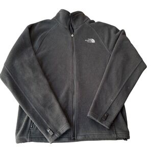The North Face Jacket Mens Small Gray Fleece Full Zip Outdoor Hiking Travel
